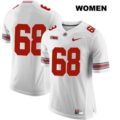 Women's NCAA Ohio State Buckeyes Zaid Hamdan #68 College Stitched No Name Authentic Nike White Football Jersey NC20M86AJ